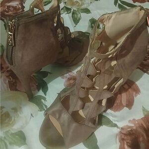 XOXO Brown Cutout Heels